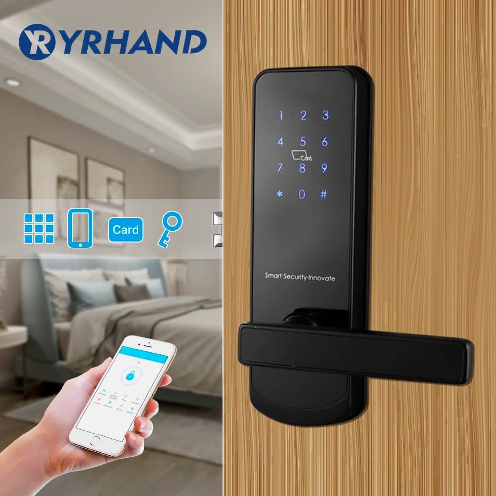 Serratura elettrica per porta Ttlock APP Smart Touch Screen Lock, codice digitale tastiera catenaccio per Airbnb Hotel appartamento e casa