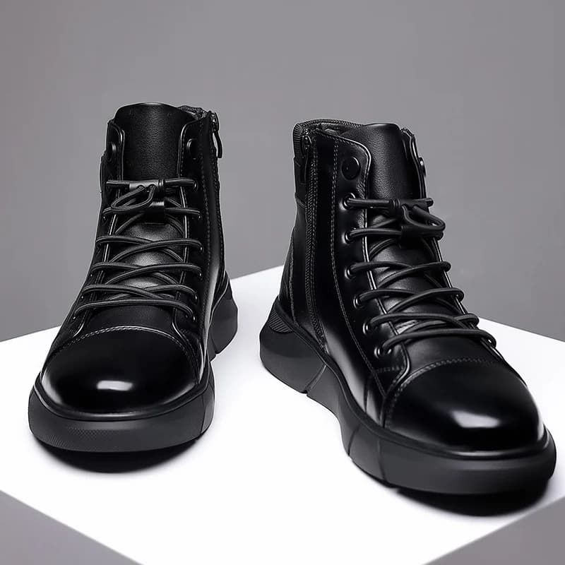 Scarpe da trekking classiche in pelle Botas da passeggio stringate fatte a mano Stivaletti casual resistenti all'usura Street Style Stivale da motocross maschile