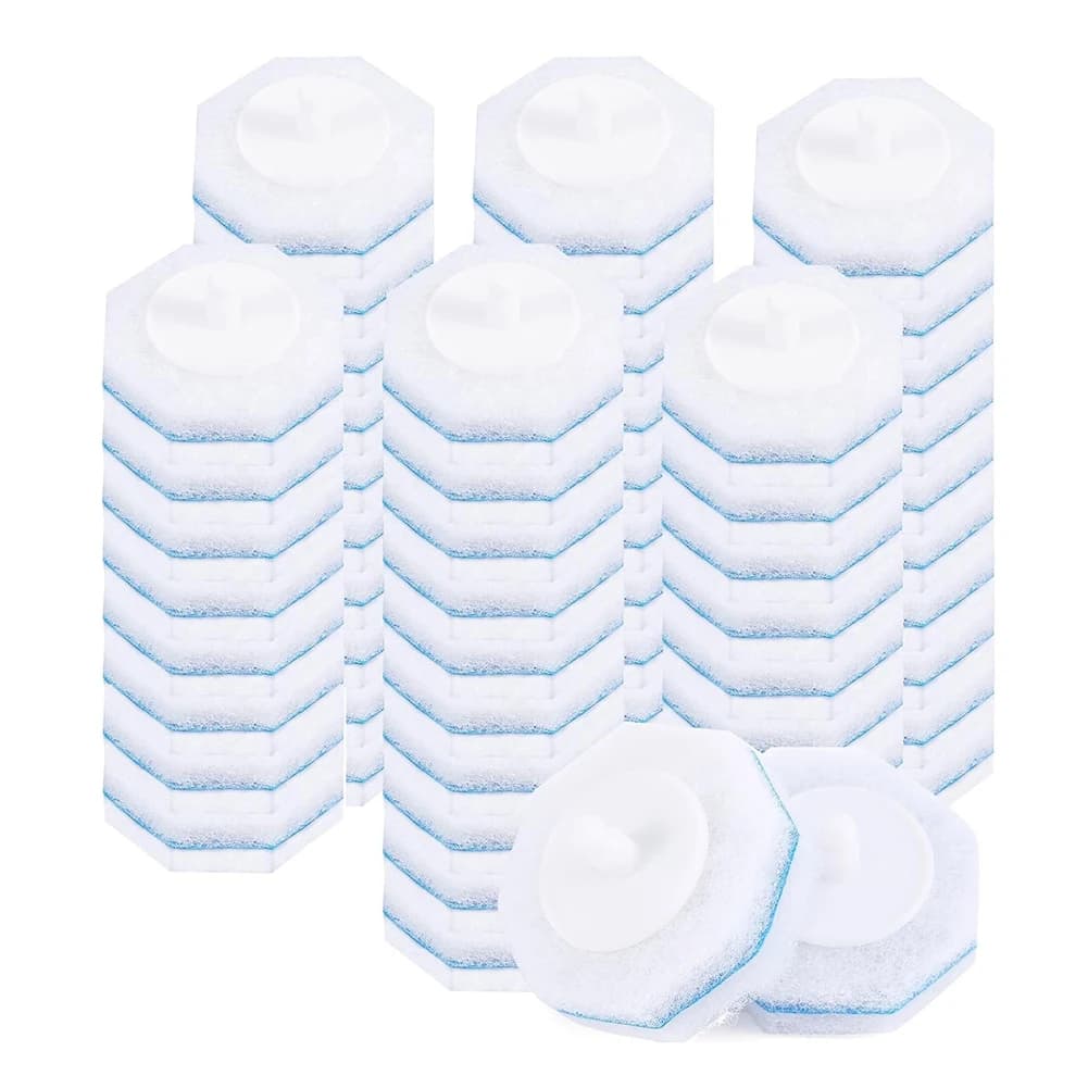 【Cleaner】 60pcs Upgraded Toilet Brush Wand Disposable Toilet Cleaning Wand Heads Compatible Wand Refills