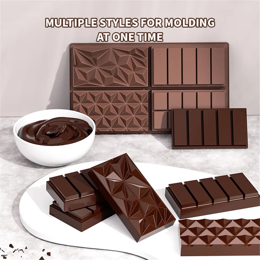 Stampo per barra di cioccolato Stampo in silicone adatto per pistacchio Dubai Cera Caramelle Energia Barra proteica Stampo antiaderente per uso alimentare per la casa