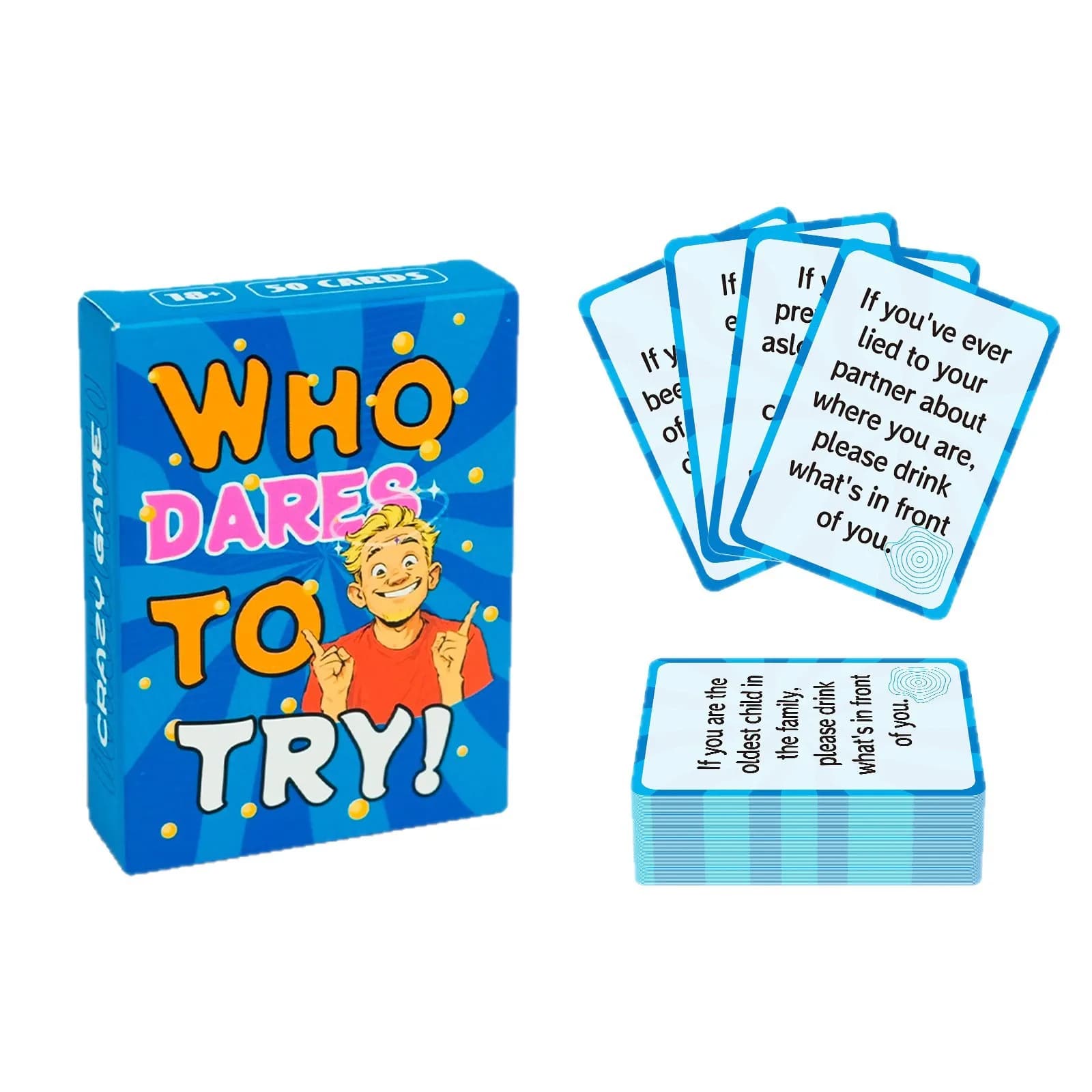 50 Carte da Gioco in Inglese per Feste, Divertente Gioco da Tavolo Interattivo per Adulti, Gioco di Carte per Feste in Casa