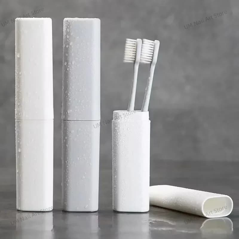 Organizzatore da viaggio d'affari Portaspazzolino antipolvere Spazzolino Proteggi la copertura Scatola portaoggetti portatile per spazzolino con foro di scarico