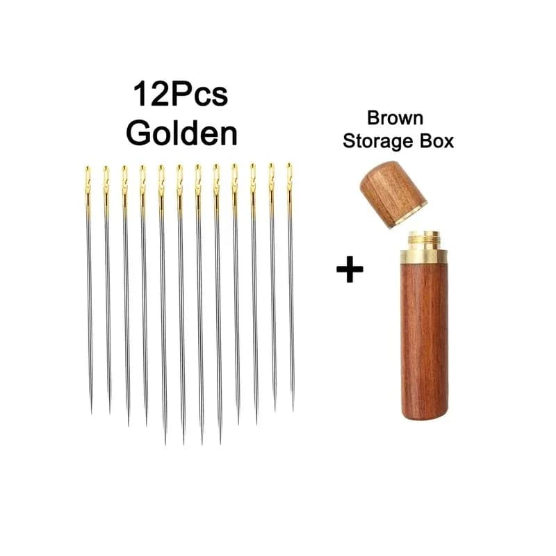 12/24/36pcs Elder Blind Needle Side Hole For Home Use Stainless Steel Seal Needle In Needless Threading Clothing FAI Seal