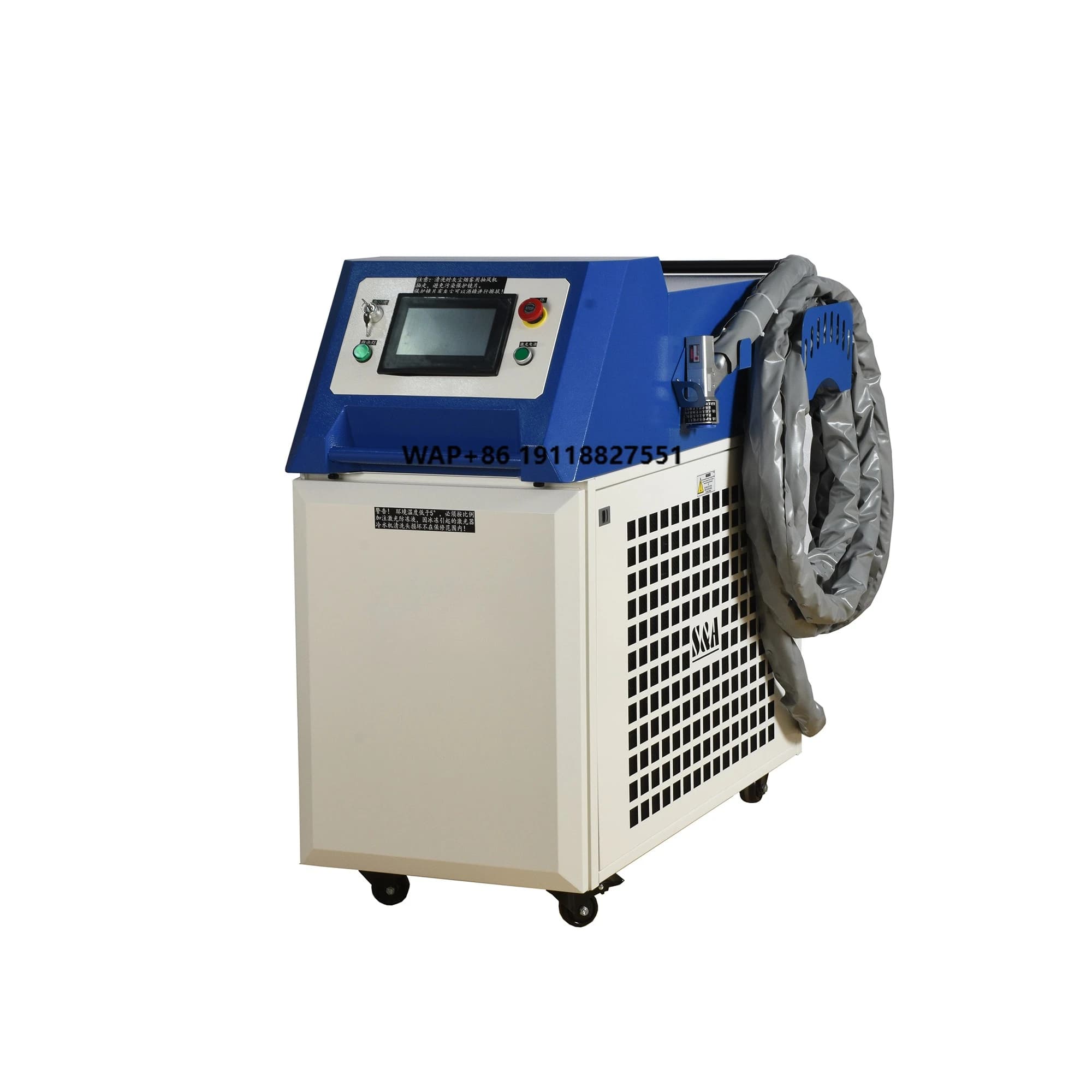 Senzed 1500W CE Continuous Fiber Cleaning Machine for metal Paint Oil Oxide Layers Coatings Rust Removal