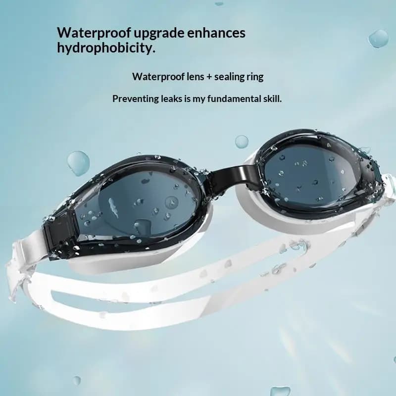 Adult Swimming Goggle Set 1 Anti Fog UV Protection Goggles with Silicone Swim Cap for Outdoor Indoor Water Activities