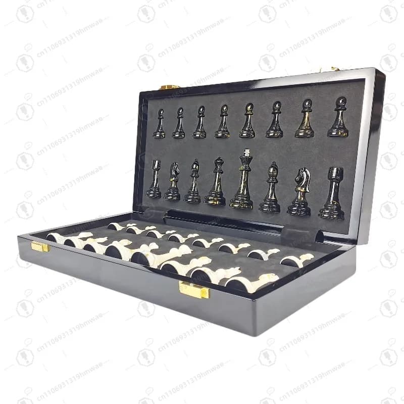 Regalo di Natale Gioco da tavolo in marmo dal design superiore Set di giochi di scacchi in legno di fascia alta