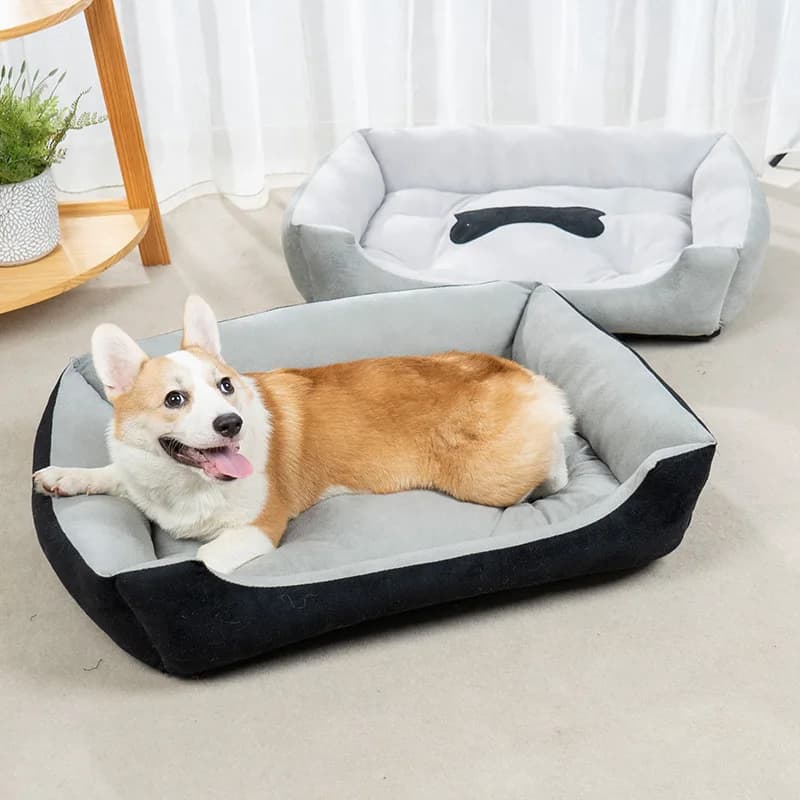 Non-slip Washable Pet Bone Bed for Small Medium Large Dogs Winter Warm Puppy Big Dog Cushion Bulldog Sofa Mat legowisko dla psa