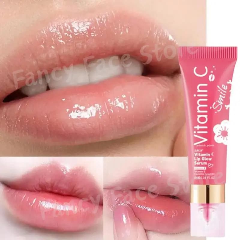 Olio Essenziale Volumizzante Labbra Idratante con Vitamina C, Gloss Labbra Trasparente Effetto Jelly, Siero Labbra Volumizzante per il Trucco Quotidiano