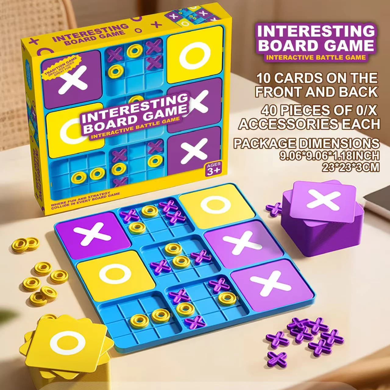 Divertente gioco da tavolo educativo interattivo per famiglie Tic-Tac-Toe per sviluppare logica di pensiero e abilità di adattamento