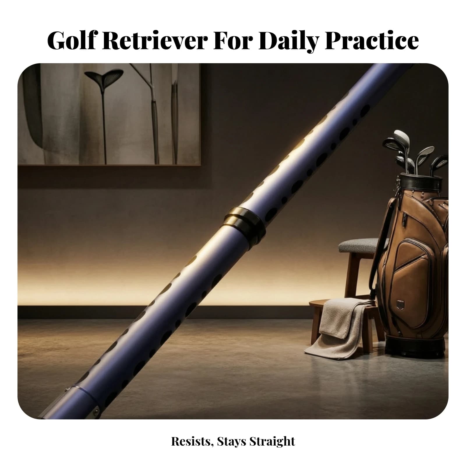 Detachable Golf Ball Shag Tube Lightweight Golf Ball Retriever Tube Sports Equipment Convenient Wear-Resistant for Golfers