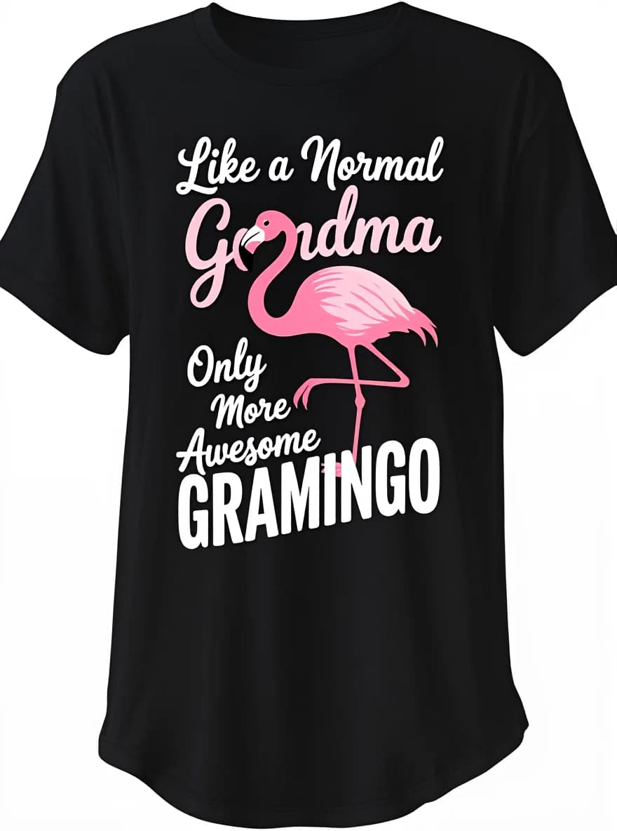 T-shirt Grammingo Flamingo - T-shirt casual da uomo 100% cotone nonna tropicale (S-XXXL).