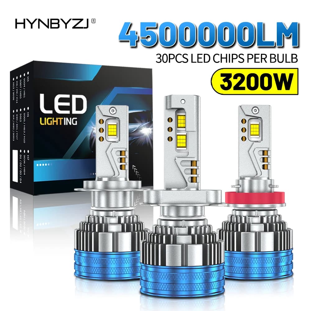 HYNBYZJ H7 H4 H11 Lampadine per fari a LED Canbus H8 H1 HB3 9005 HB4 9006 9012 HIR2 H9 6000K 30PCS 8858 CSP Chip Luci per auto 12V 24V