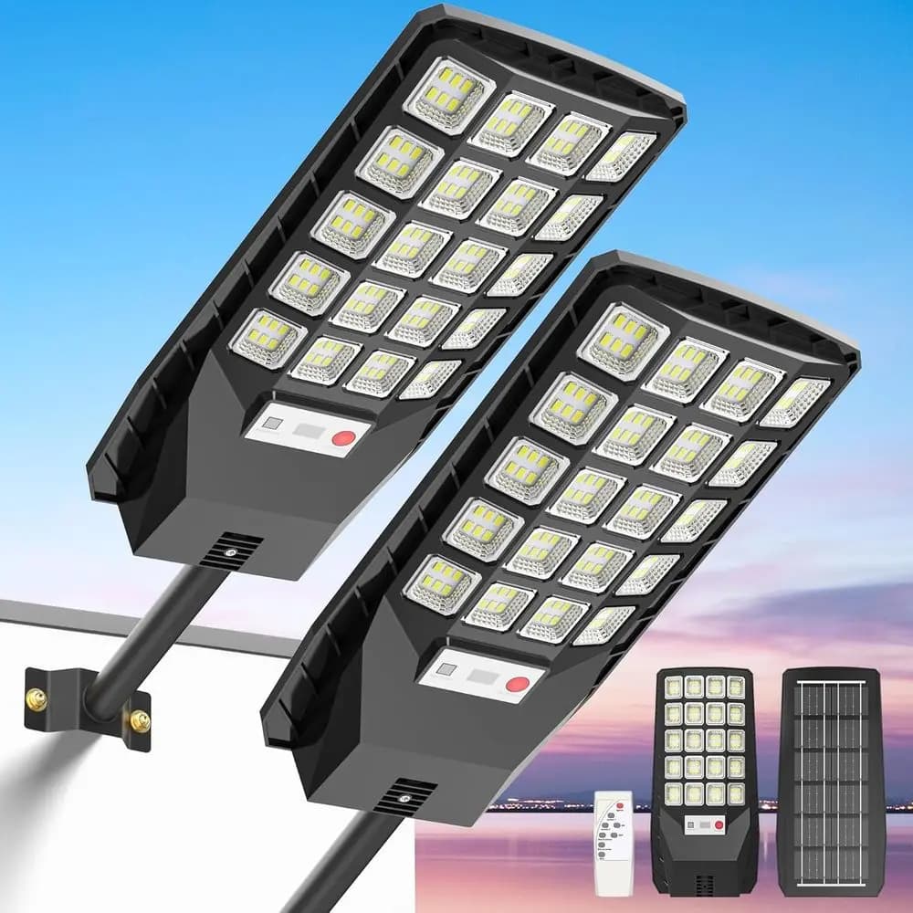 Luci da esterno impermeabili - 320 ° Lampioni stradali grandangolari per esterni IP66 impermeabili, 6500K con sensore di movimento dal tramonto all'alba