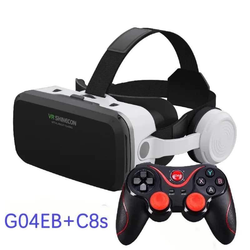 VR Shinecon Virtual Reality Casque Casco 3D Glasses For Smartphone Smart Phone Headphones Glasses Binocular Videogame Wirth Lens