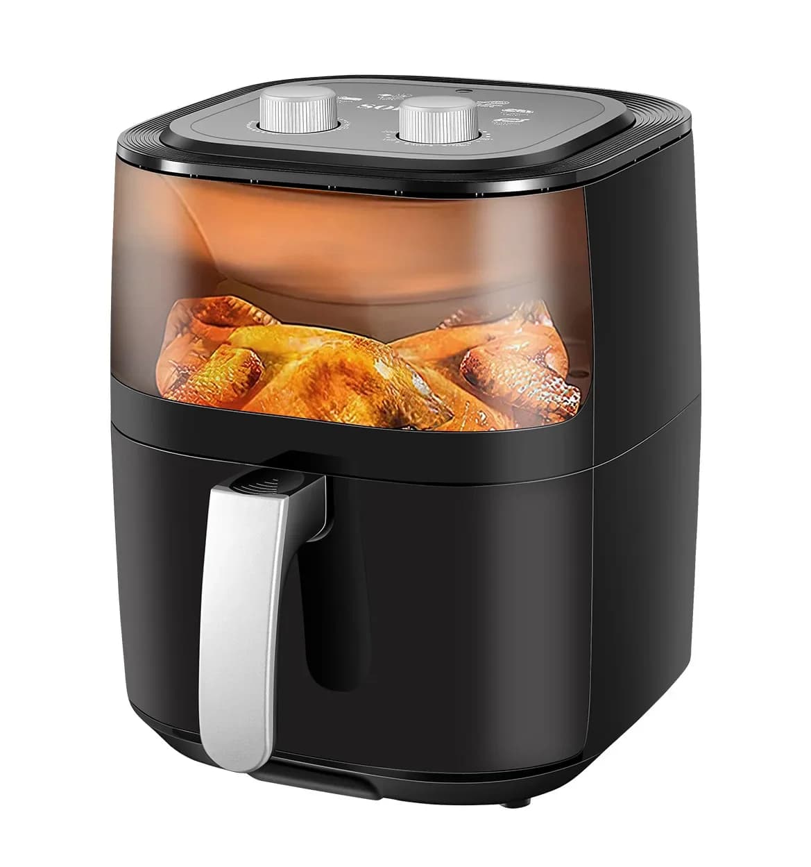 Wholesale Sokany 5L Smart Digital Visual Black Air Frier Multifunctional oven for digital visible air fryer all in 1
