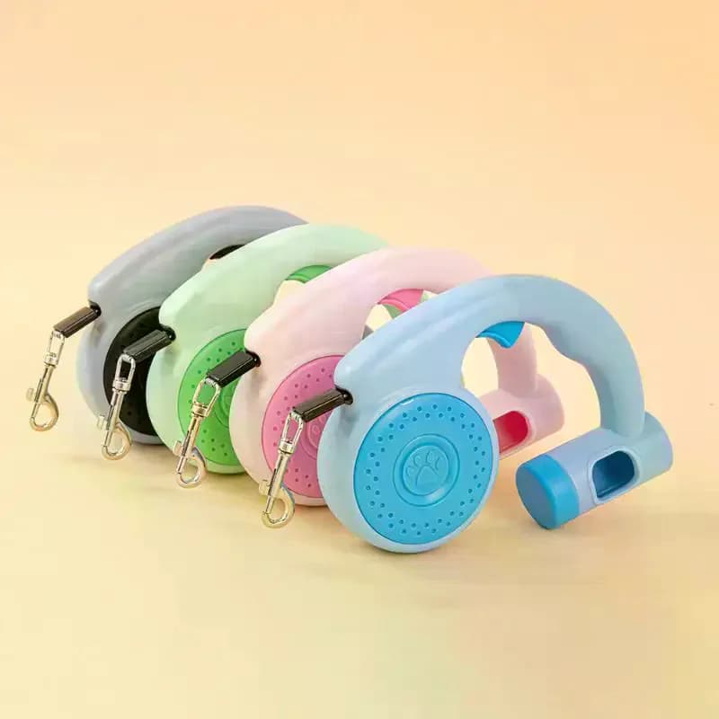 Telescopic traction cord for dogs with trash bag Retractable traction corda in nylon 3/5M Durable belt for running extension Corda for dogs