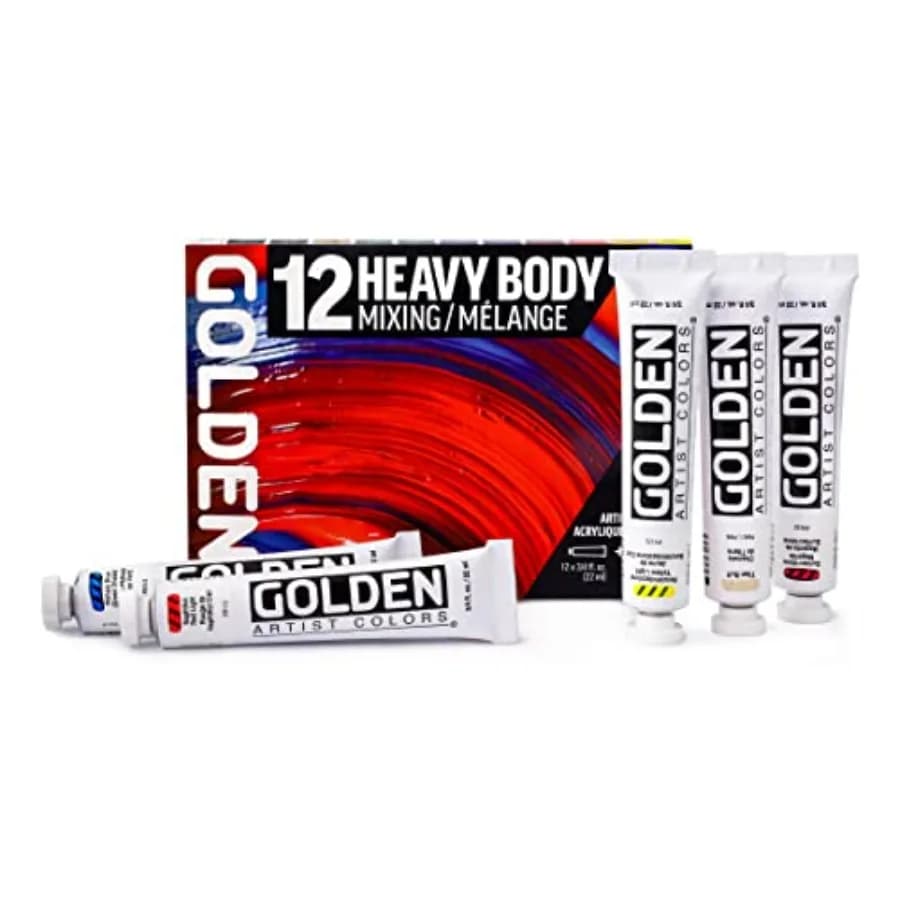 Heavy Body Acrylics, Mixing Set, 12 Color, Professional Acrylic Paint
