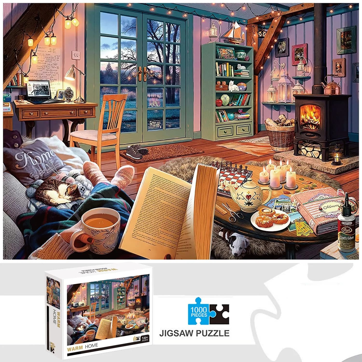 Puzzle per la casa calda da 1000 pezzi per adulti Giochi di decorazioni per la casa Divertimento per la famiglia Puzzle da pavimento Giocattoli educativi per bambini