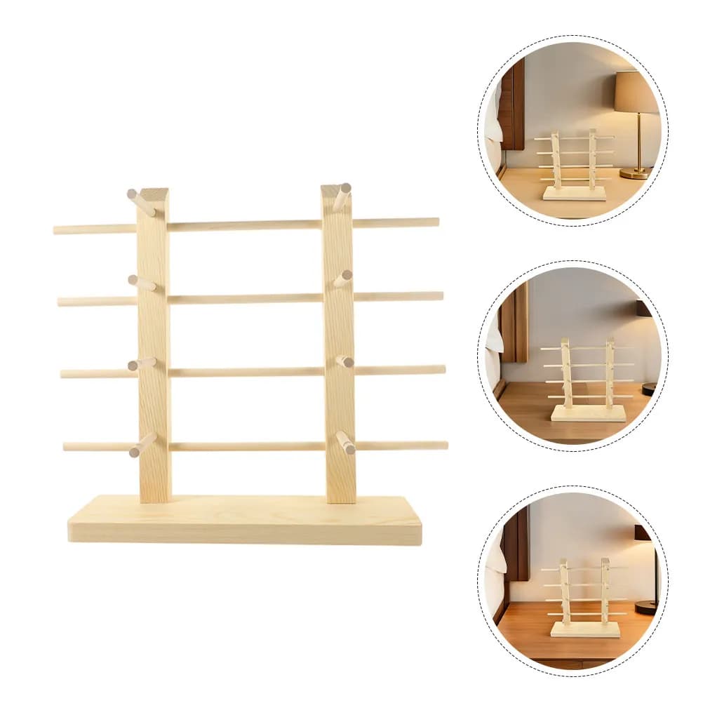 2pcs Sunglasses Display Rack Wood: Multi-Tier Eyeglass Holder Stand For Store Home Desktop Storage Organizer Eyeglass Display
