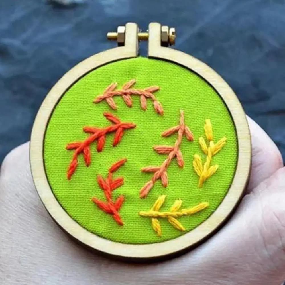 10pcs/set Round Sewing Kits Hand Crafts Embroidery Frame Pendant Cross Stitch Tools Hoop Ring