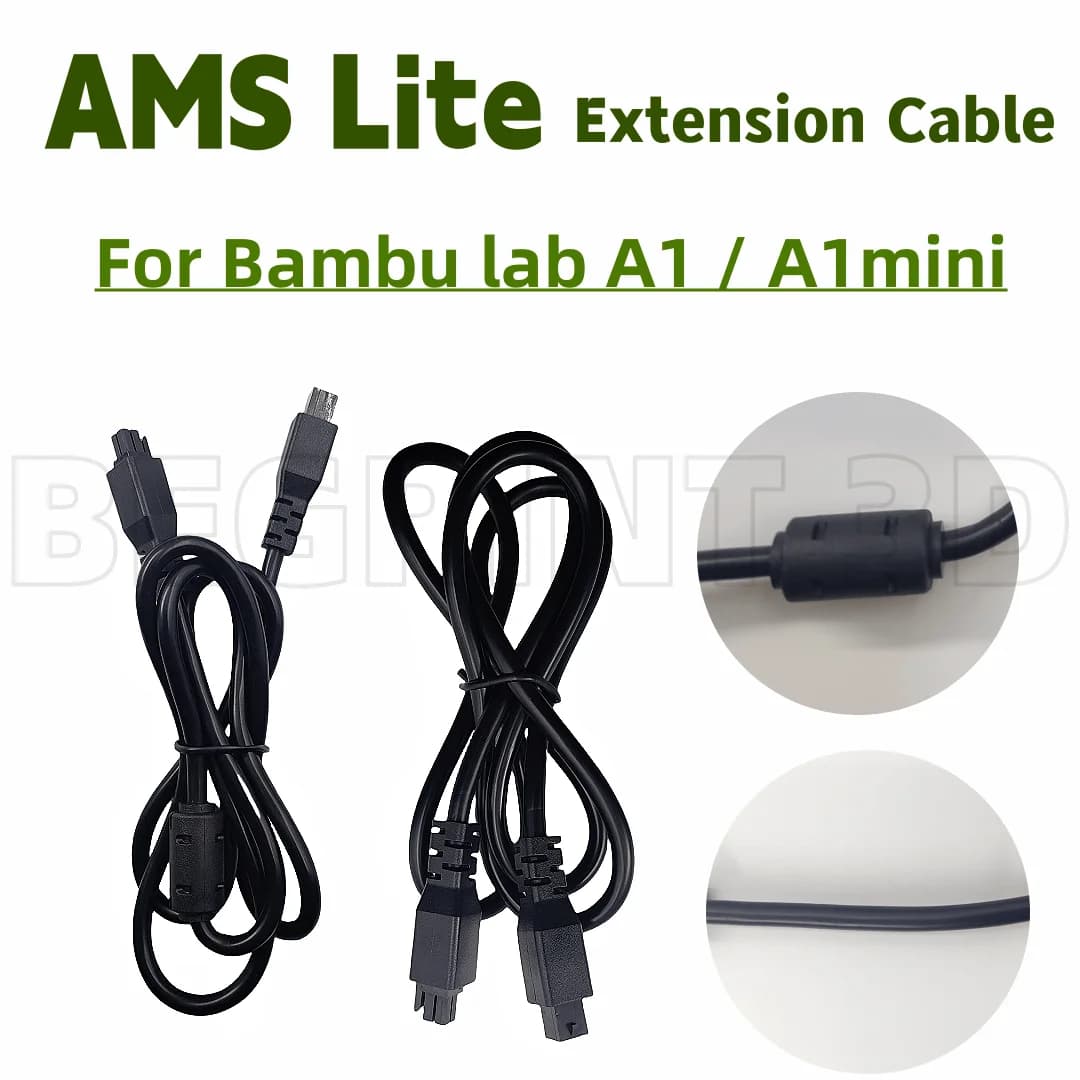Per stampante 3D Bambu lab A1/A1mini AMS Lite Cavo di prolunga a 4 pin da 1 M con anello magnetico per parti di aggiornamento bambulab A1 A1mini AMS