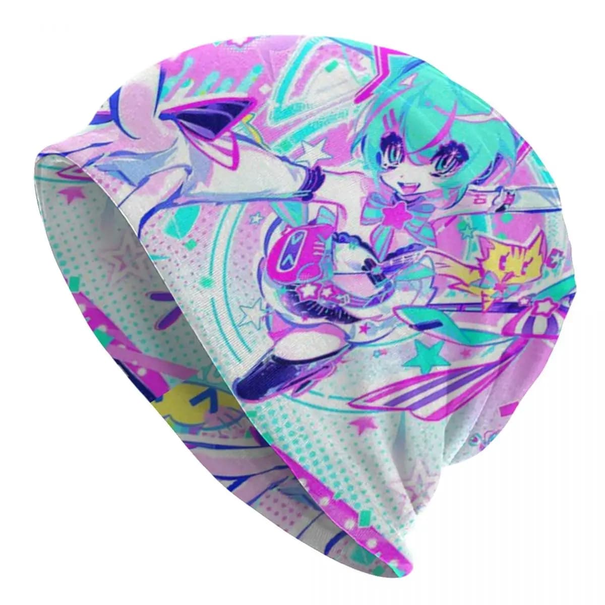Hatsune Miku Slouchy Knit Beanie Hat per uomo donna Autunno Inverno Cofano Cappello Accogliente Berretti caldi Skullies Cap
