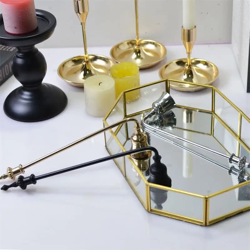 Candle Snuffer with Bell HornCandle Snuffer Extinguisher With Long Handle Wick Flame Snuffer For Putting Out Candle Flame