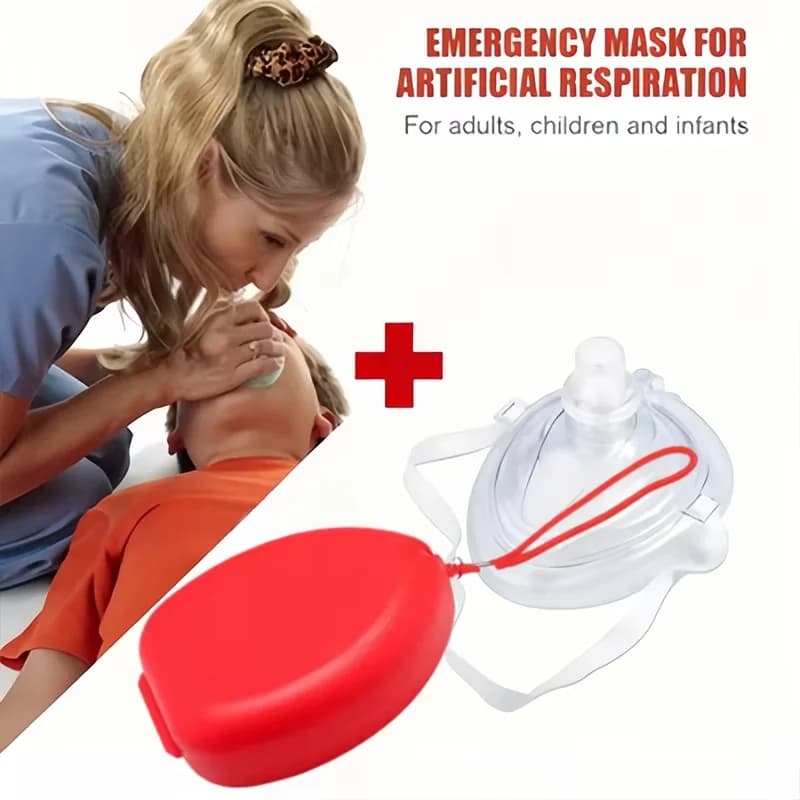 Maschera Professionale per Primo Soccorso e RCP, Maschera Protettiva per Respirazione Artificiale con Valvola Unidirezionale, Strumento di Emergenza per Soccorritori