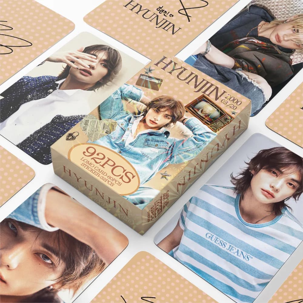 92 carte collezionabili STRAYKIDS disponibili, merchandise STR, carte commemorative della collezione singola di Hyunjin, per i fan di KOPO, Huang Xuanch