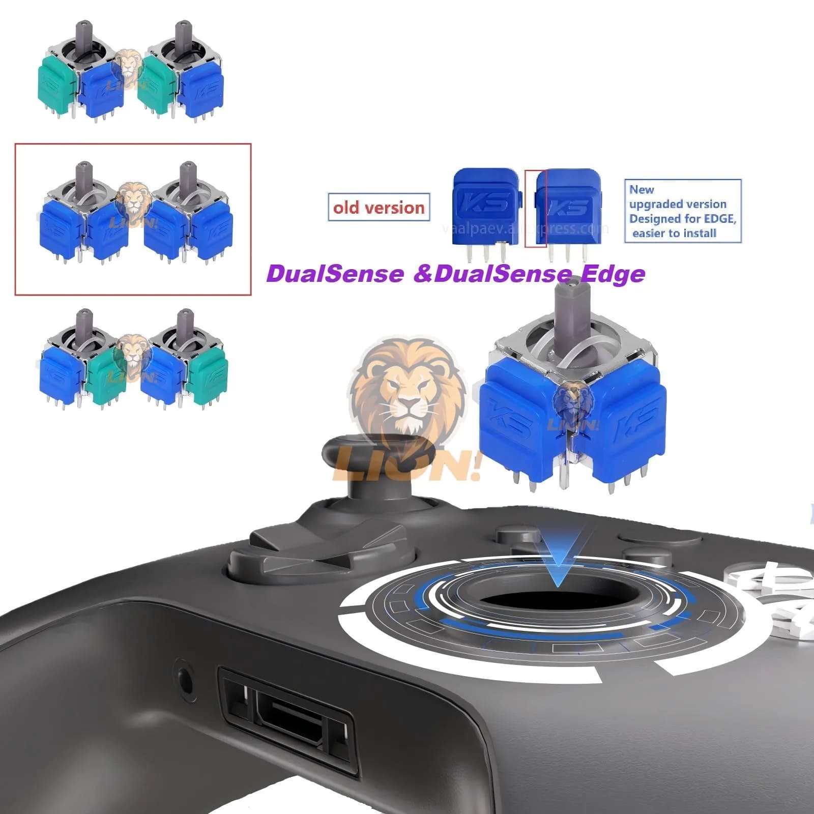 NUOVO K-SILVER JS13 TMR 3D Analogico Thumbstick TMR Joystick Per PS5 PS4 XBOX Serie No-Drift Gamepad Accessori di Ricambio