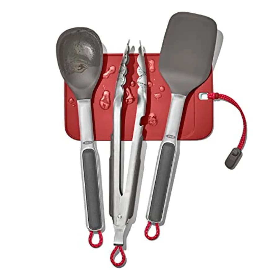 Set da cucina da campeggio a 4 pezzi per esterni: in alluminio, nero, leggero e impilabile per il backpacking
