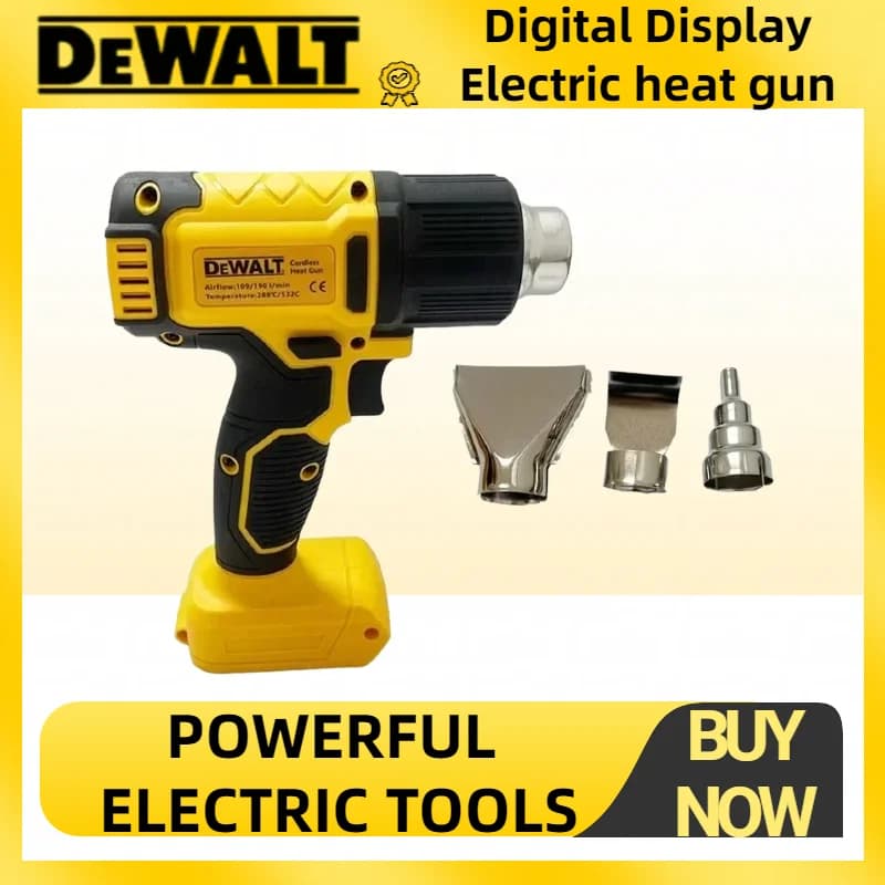 DEWALT Cordless Heat Gun Tool Only Industrial Hot Air Blower for Shrink Wrapping Work Compatible with DEWALT Battery