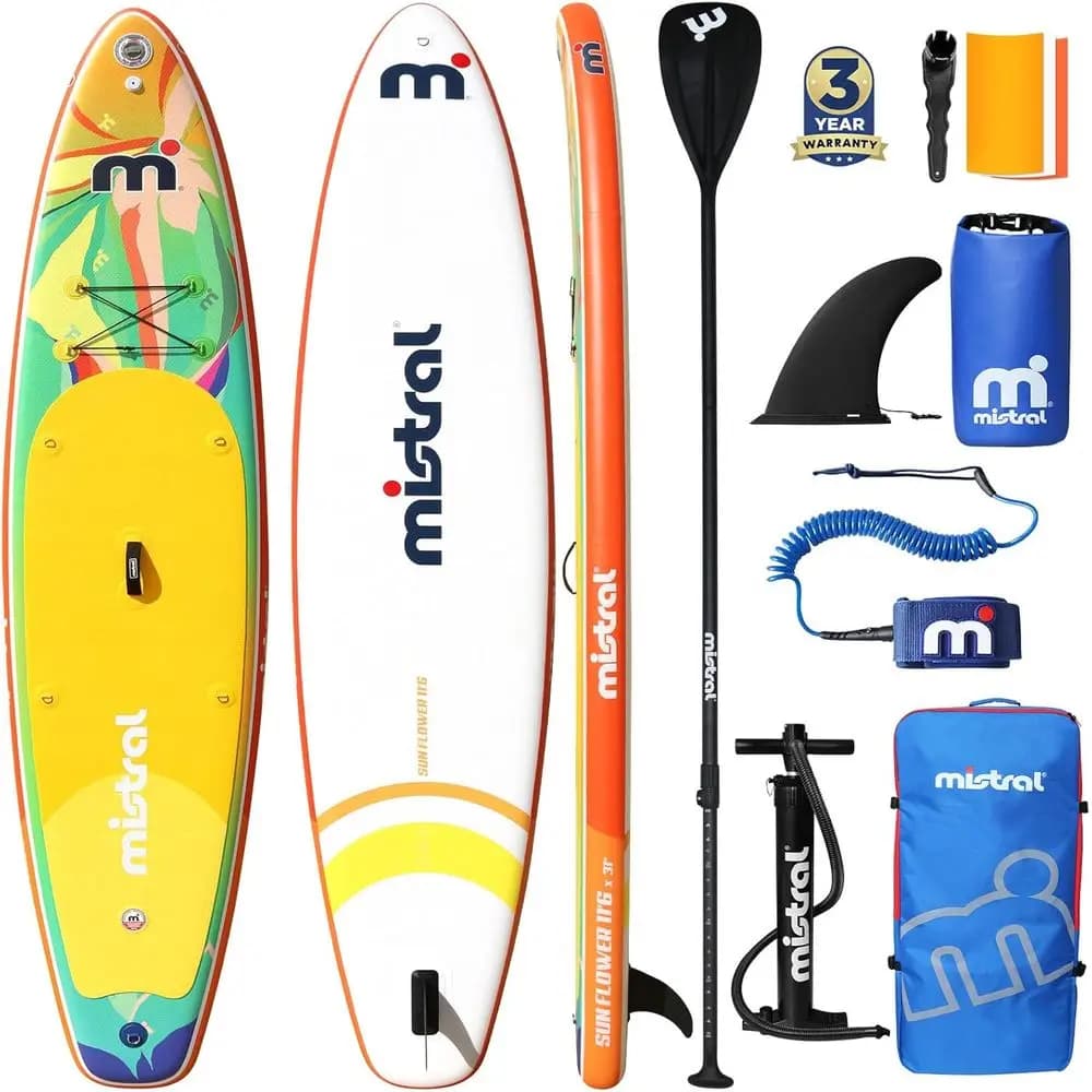 Tavola da Stand Up Paddle 11'6 x 31 x 6 con accessori, ideale per famiglie, turismo, kayak, yoga, animali domestici e giovani
