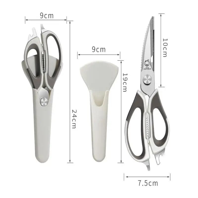 Kitchen Scissors with Stainless Steel for Chicken Bone Cutting and Magnetic Holder Removable Blades