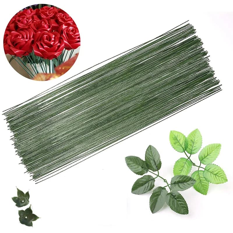 50/100 Pieces of Metallic Wire Spools for Flowers, Artificial Flowers Sticks, Florist Accessories and Fai-da- Floral Creations ♪