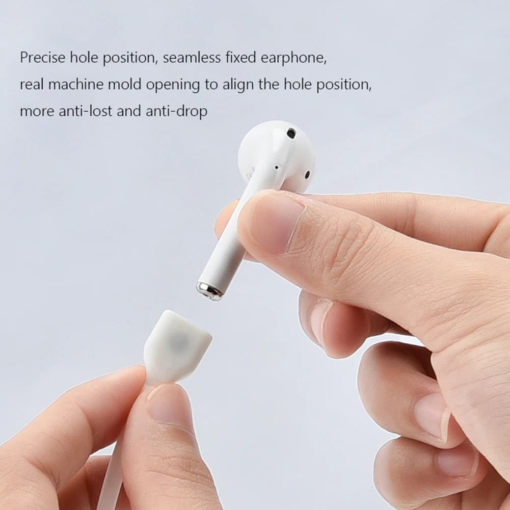 Cavo per Cuffie con Cordino in Silicone Magnetico, Supporto Antiscivolo e Anti-Impronta per Airpods 1 2 3 Generazione Pro