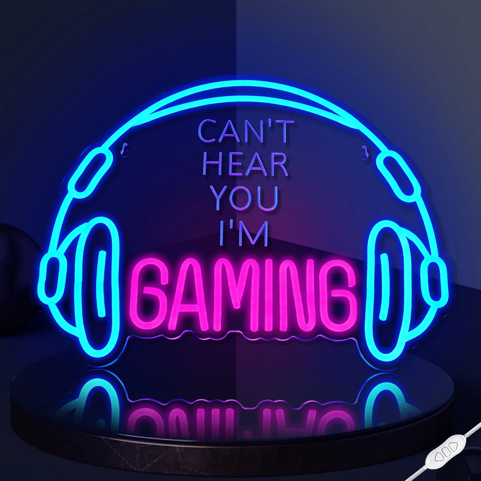I am Gaming Neon signs for wall decoration headphones LED lights room decoration games for home bedroom Internet Bar Party Gift For Gamer