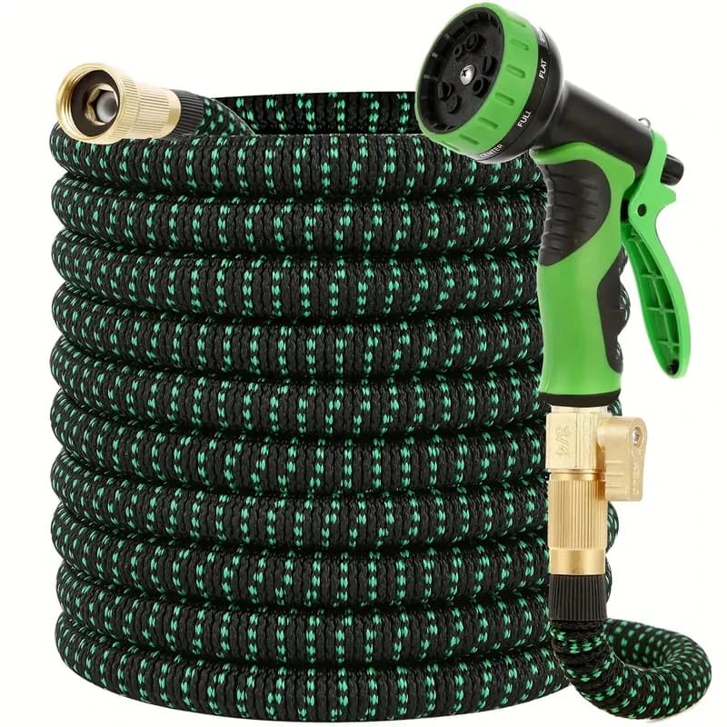 Standard retractable garden hose use 25FT, high pressure multifunction car wash nozzle, garden hose set, home hose, garden