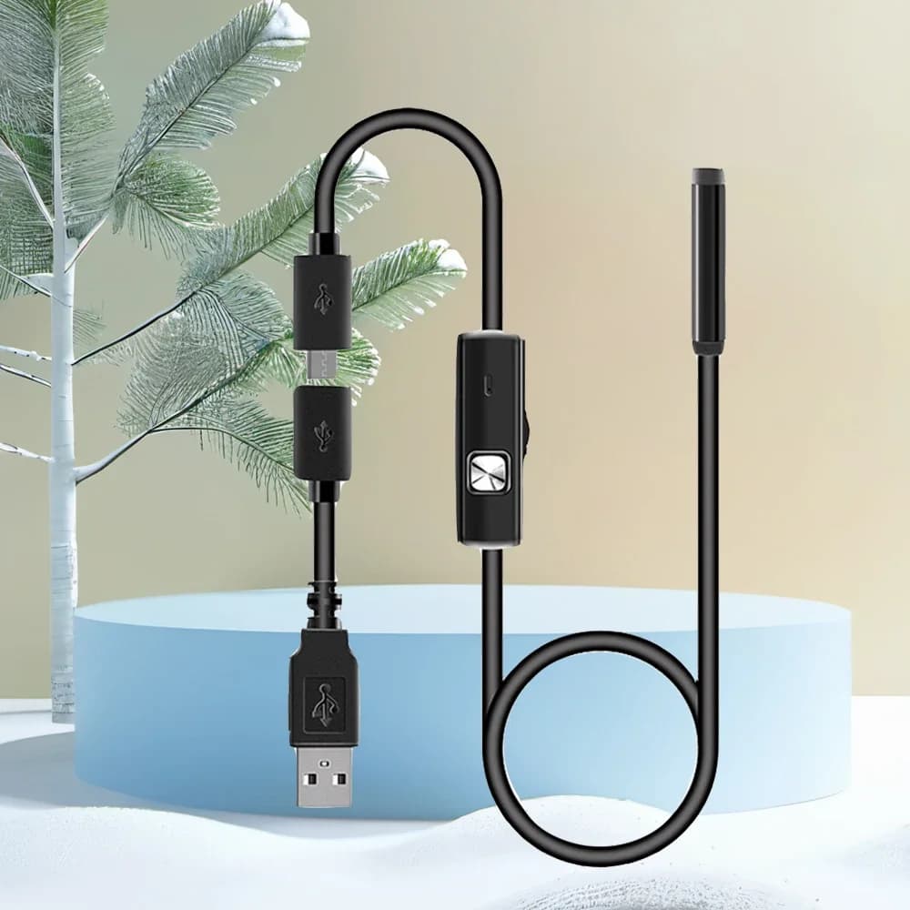Adattatore per videocamera per tubo di ispezione serpente per boroscopio HD impermeabile mini USB da 7 mm per computer smartphone