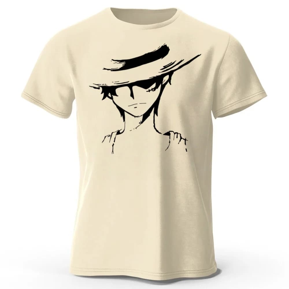 Nuova T-shirt Sportiva Oversize in Cotone Puro One Piece Luffy 2026, Moda Streetwear Unisex a Maniche Corte