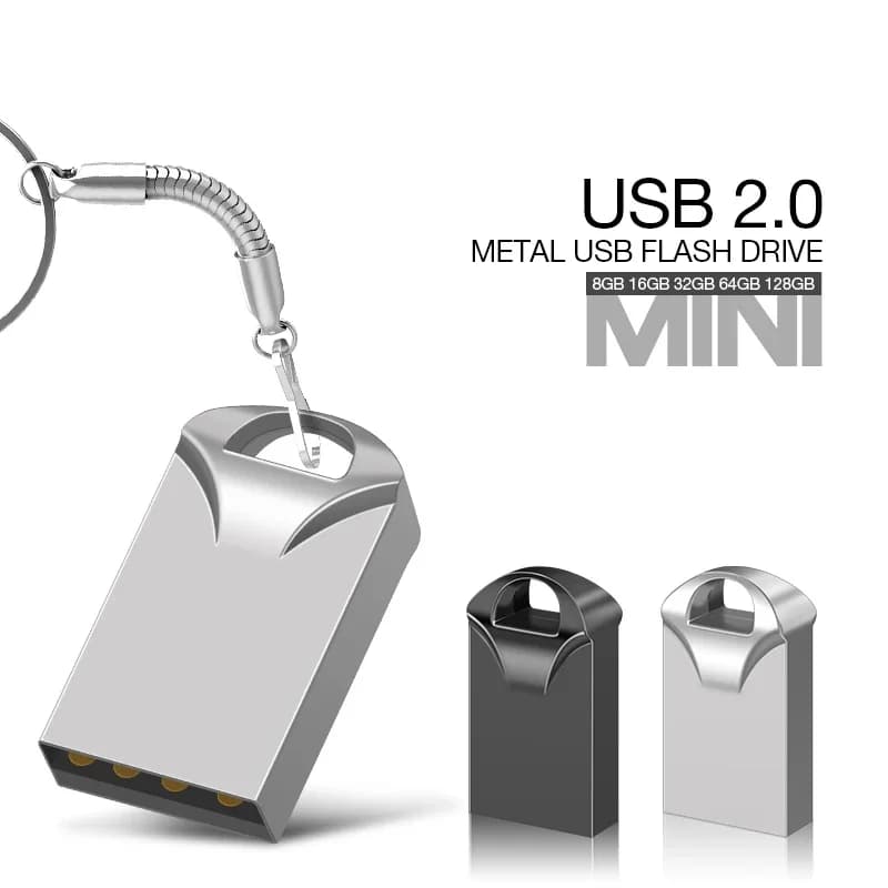 Mini chiavetta Usb in metallo USB 2.0 Pen Drive 64gb 128gb 256gb scheda di memoria Flash chiavetta USB Pendrive 8gb 16gb 32gb memory Stick