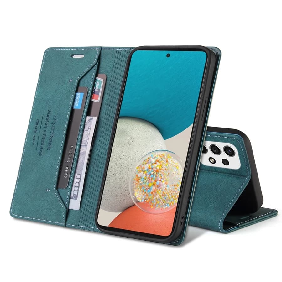 Custodia a Portafoglio in Pelle con Blocco RFID e Chiusura Magnetica per Xiaomi Mi Poco X6 Pro, X5, X4, X3 Pro, F5 Pro, F3, C65, C55, M5S