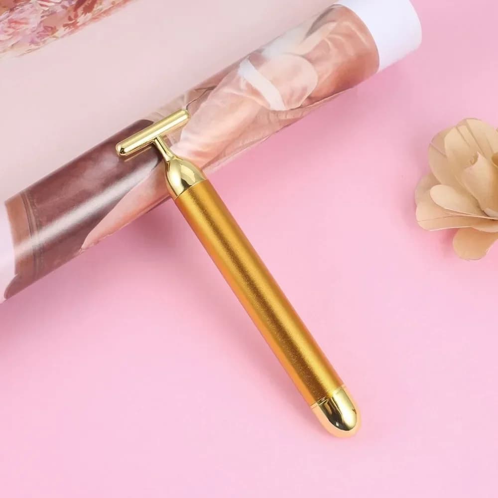 1 pz metallo viso massaggio stick antirughe crema per gli occhi applicatore maschera miscelazione viso occhi massaggio barra di bellezza senza batteria