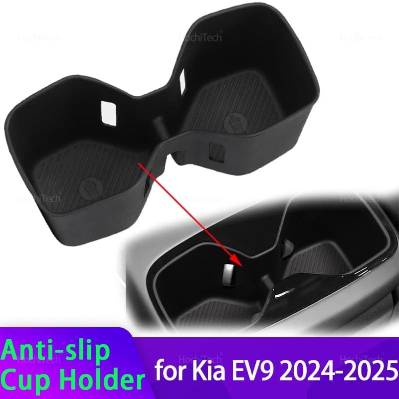 Auto Bracciolo Posteriore Portabicchieri Accessori Interni per Kia EV9 MV 2024 2025 Scatola di Immagazzinaggio Portabevande di Controllo Centrale