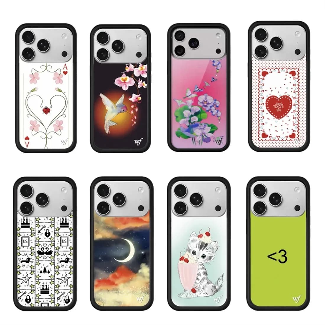 Wildflower ins Moon Butterfly Dreams Flower Phone Case for iPhone 11 12 13 14 15 16 17Pro Max Plus XCX Less than 3 wf Cover