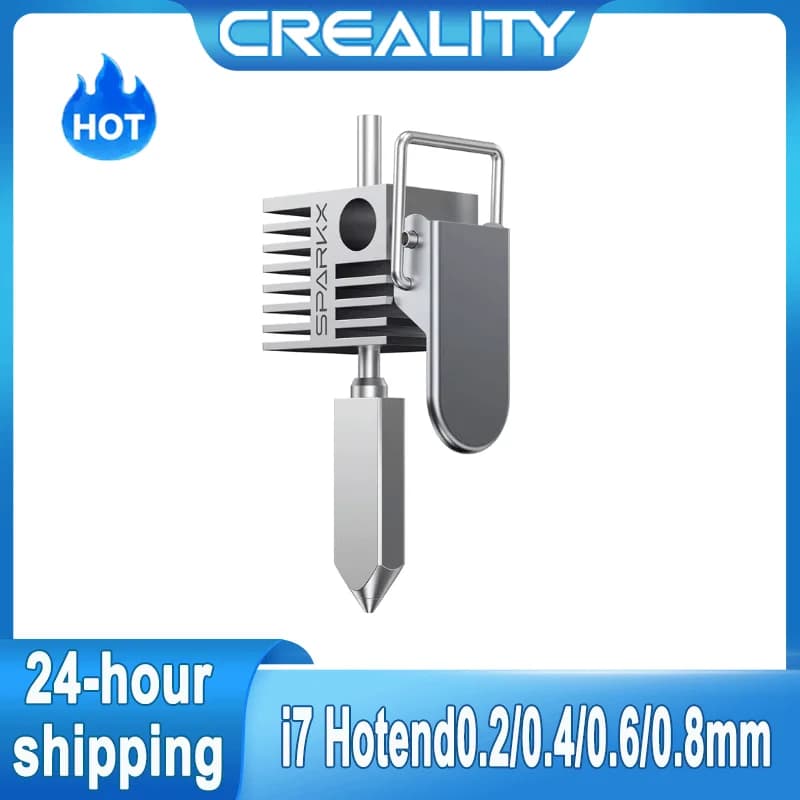 Creality SPARKX I7 Heating Block Hotend Copper 0.2/0.4/0.6/0.8mm Alloy + Hardened Steel I7 Hot End 3D Printer Accessories
