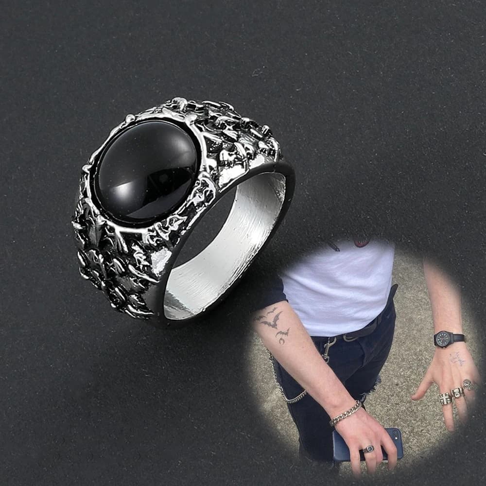 Hot Tv Show SS Figura Gioielli Vintage Punk Eddie Munson Anelli Y2k Gioielli Anelli per Eddie Munson Accessori Regalo