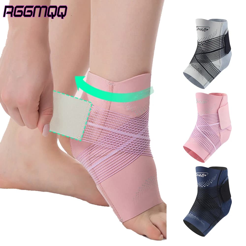 Cavigliera Regolabile con Supporto a Compressione - Fascia per Fascite Plantare, Manica per Caviglia per Distorsioni, Stabilizzatore Sportivo per Uomini e Donne
