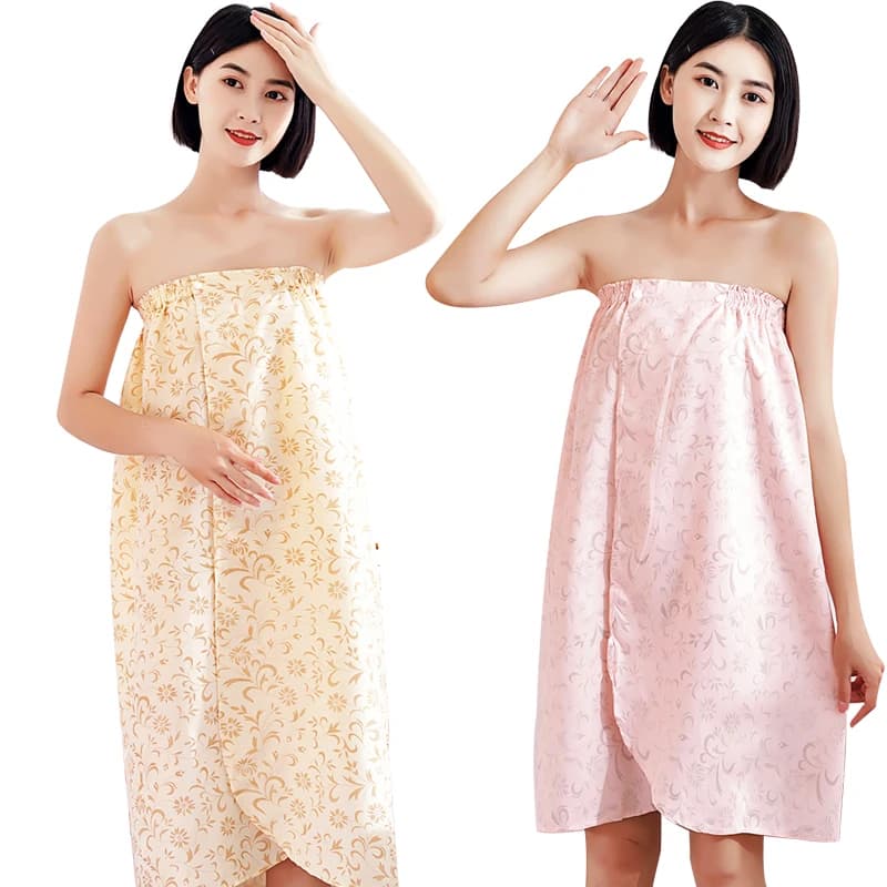 Bathrobe Exclusive from Donna Beau Salon, Towel Wrap for Sauna, in Mixed Cotton Nylon Polyester, Bathroom skirt