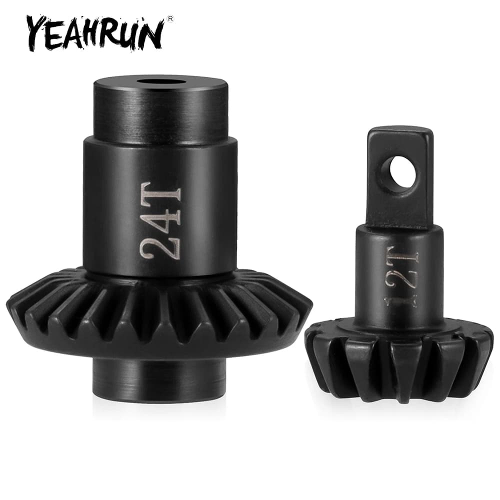 YEAHRUN 40CR Assale in Acciaio 24T + 12T per FMS FCX18 1/18 FCX24 1/24 RC Auto Parti di Aggiornamento